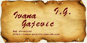 Ivana Gajević vizit kartica